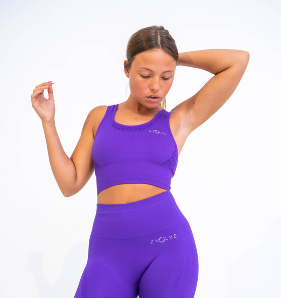 Aspire Seamless Sports Bra (Violet) - Live Evolutionary