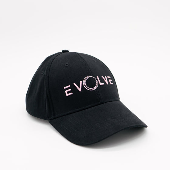Evolve Fitted Baseball Cap - Black/Pink - Live Evolutionary