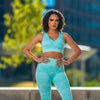 Rebel Seamless Sports Bra (Camo Mint Blue) - Live Evolutionary