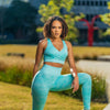 Rebel Seamless Sports Bra (Camo Mint Blue) - Live Evolutionary